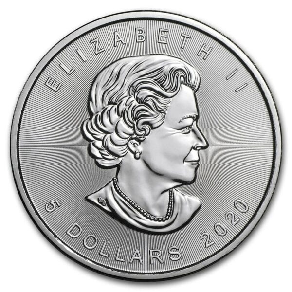 Canadian Maple leaf 1 oz 2020 back Canadian maple leaf 1 oz 2020