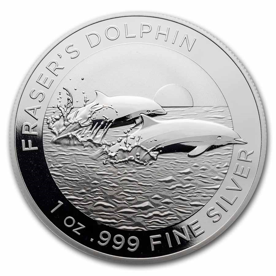 RAM Fraser's Dolphin 1 oz 2021 voorkant 101munten Fraser's Dolphin