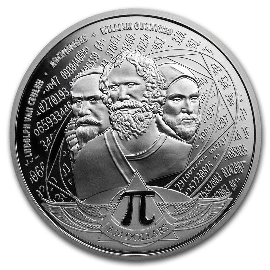 Solomon Island Number Pi 1 oz 2020 voorkant 101munten number pi