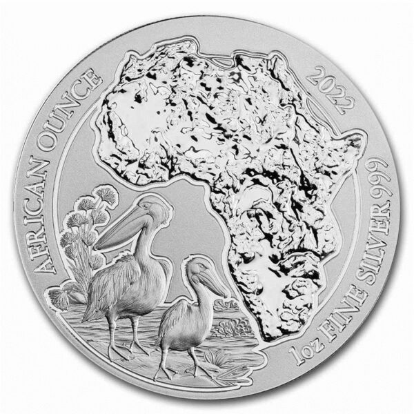 Rwanda / Ruanda African Pelican 1 oz 2022 (folie) 15e munt uit de serie Rwanda African Ounce Geleverd in folie (geseald)