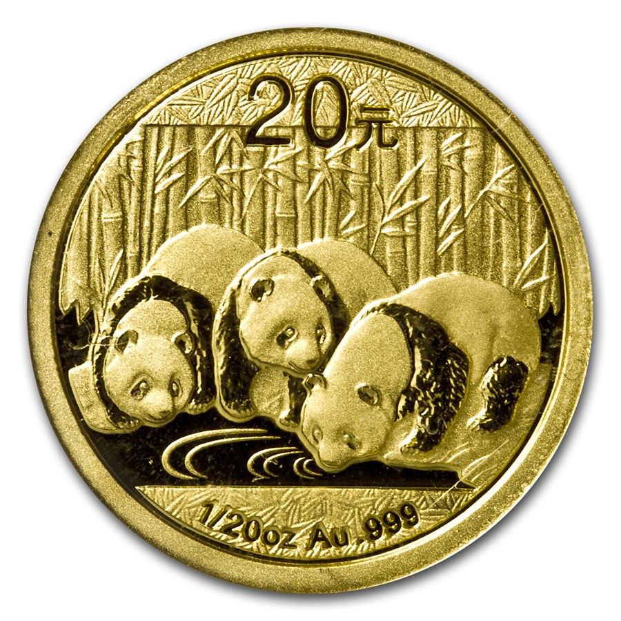Gouden China Panda 0.05 oz 2013 voorkant 101munten Gouden China Panda 0.05 oz 2013 voorkant 101munten