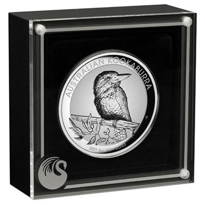Kookaburra 5 oz 2021 Incused doosje 101munten Kookaburra 5 oz 2021 Incused doosje 101munten