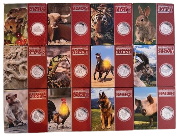 Lunar II (Australie) serie 1 kilo munten - 2008 t/m 2019