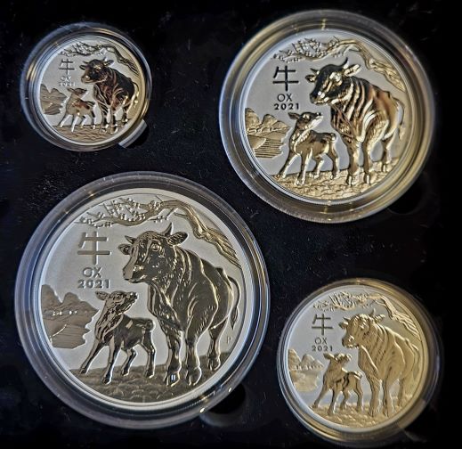 Set - Lunar III - 1/2 oz t/m 5 OZ - 2021- Year of the OX