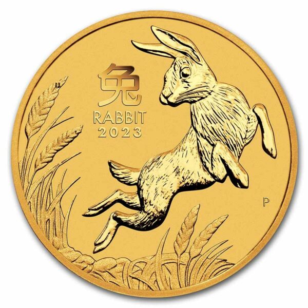 Lunar III rabbit 1.2 gold 101muntennl front year of the rabbit