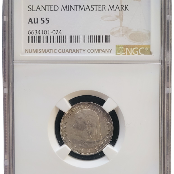 25 cent 1895 schuin muntmeesterteken