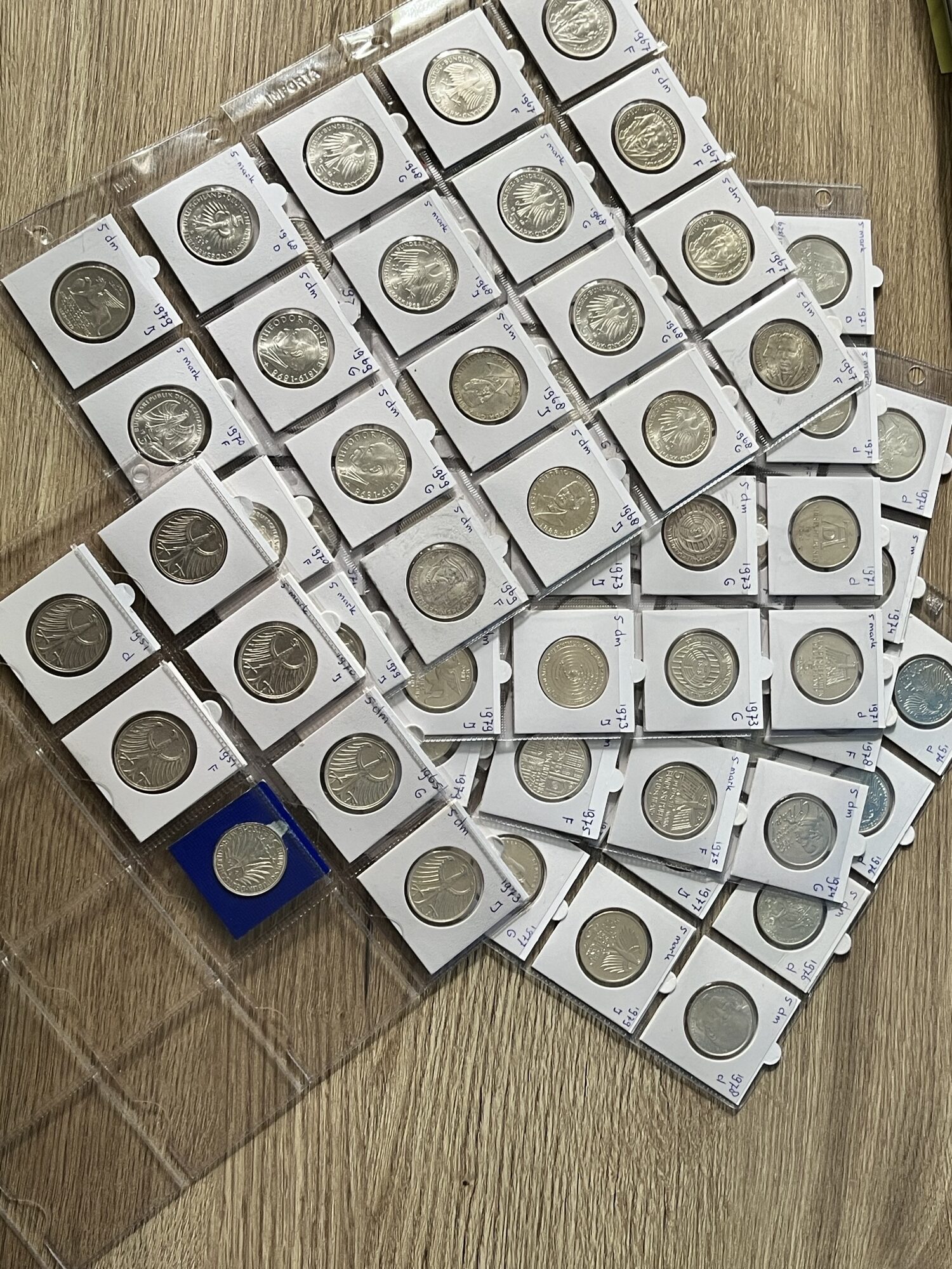 5 mark collectie 1951-1979 zilver 5 duitse marken 1951-1979 zilver