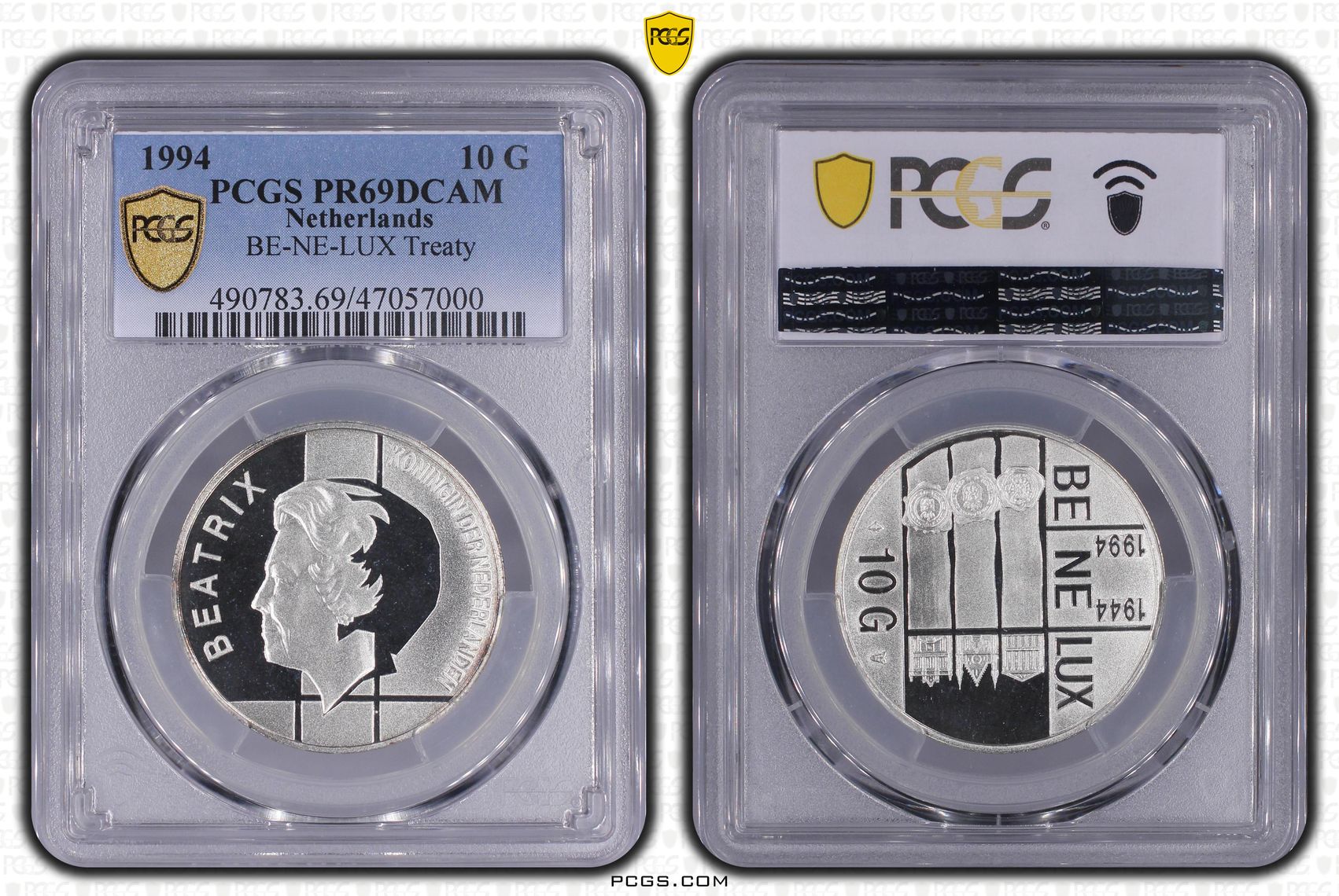 10 gulden 1994 PR69DCAM Benelux verdrag PCGS 10 gulden 1994 PR69DCAM Benelux verdrag PCGS