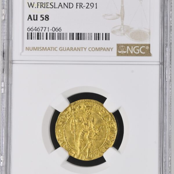 Provincie West Friesland Gouden Dukaat 1588 AU58 NGC gecertificeerd (Top pop 3/0)