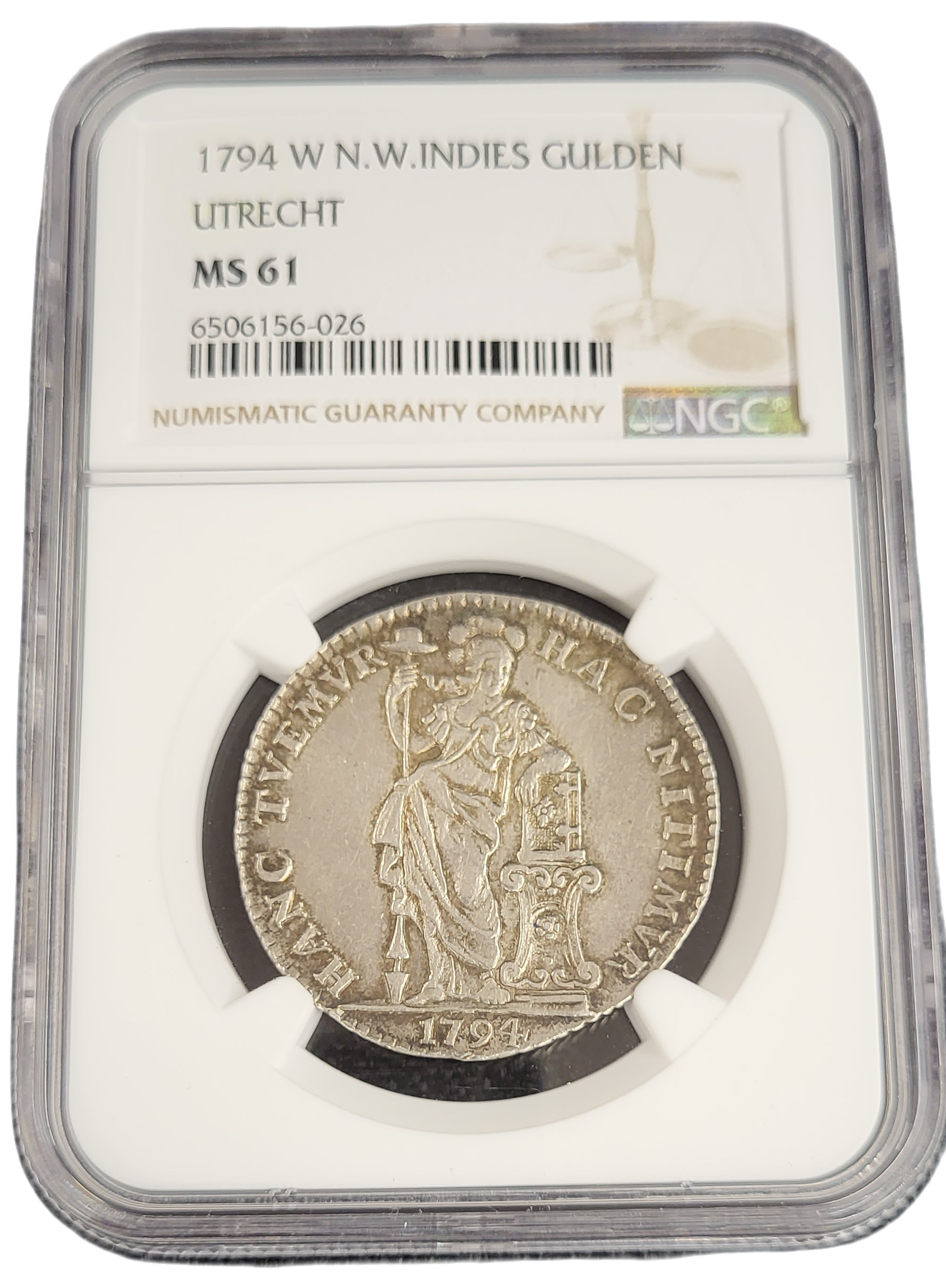 Nederlands West-Indië, Utrecht 1 gulden 1794 NGC-front Nederlands West Indie Utrecht 1 gulden 1794 NGC front