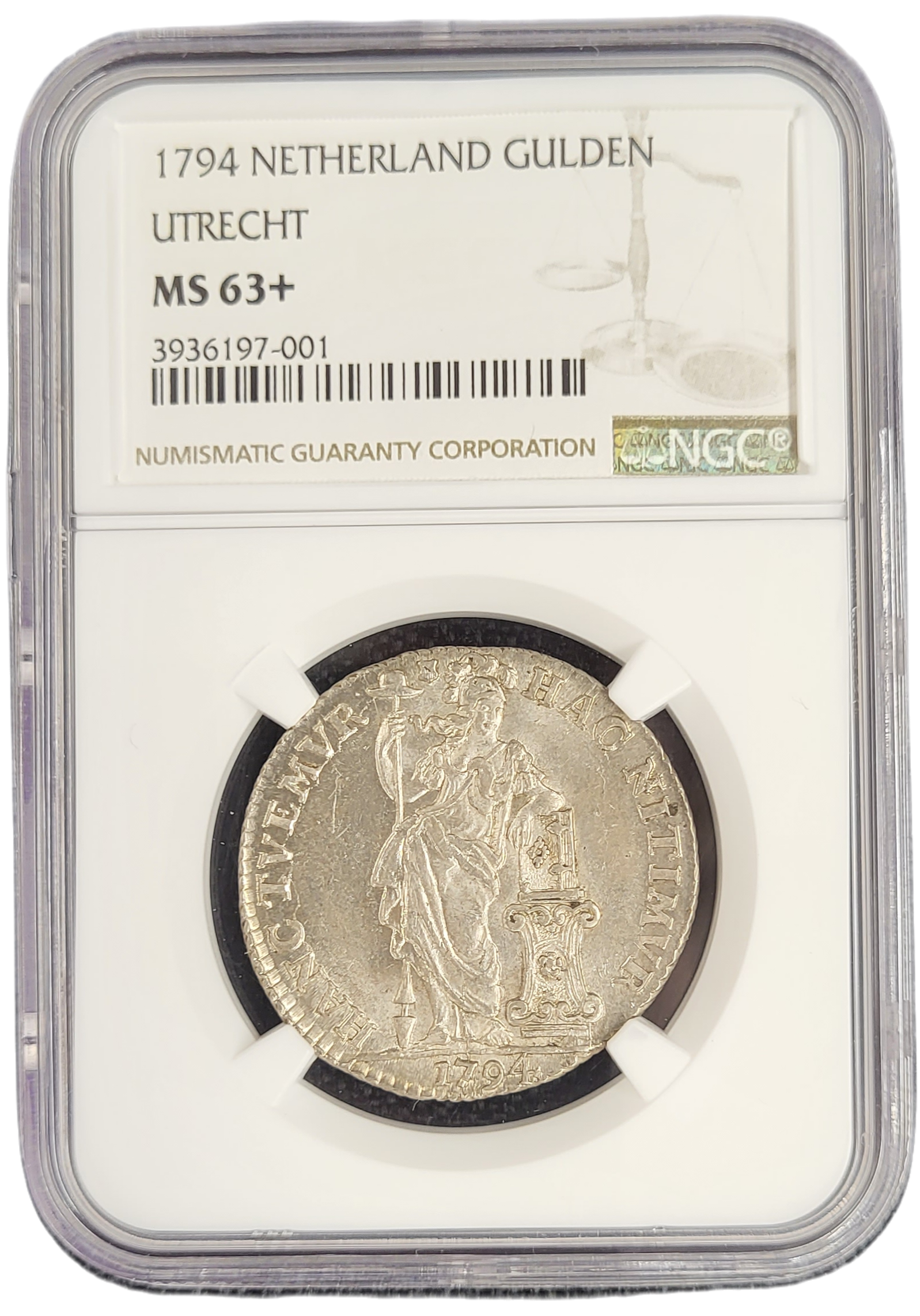 Provincie Utrecht 1 gulden 1794 generaliteits NGC-front Provincie Utrecht 1 gulden 1794 generaliteits NGC front