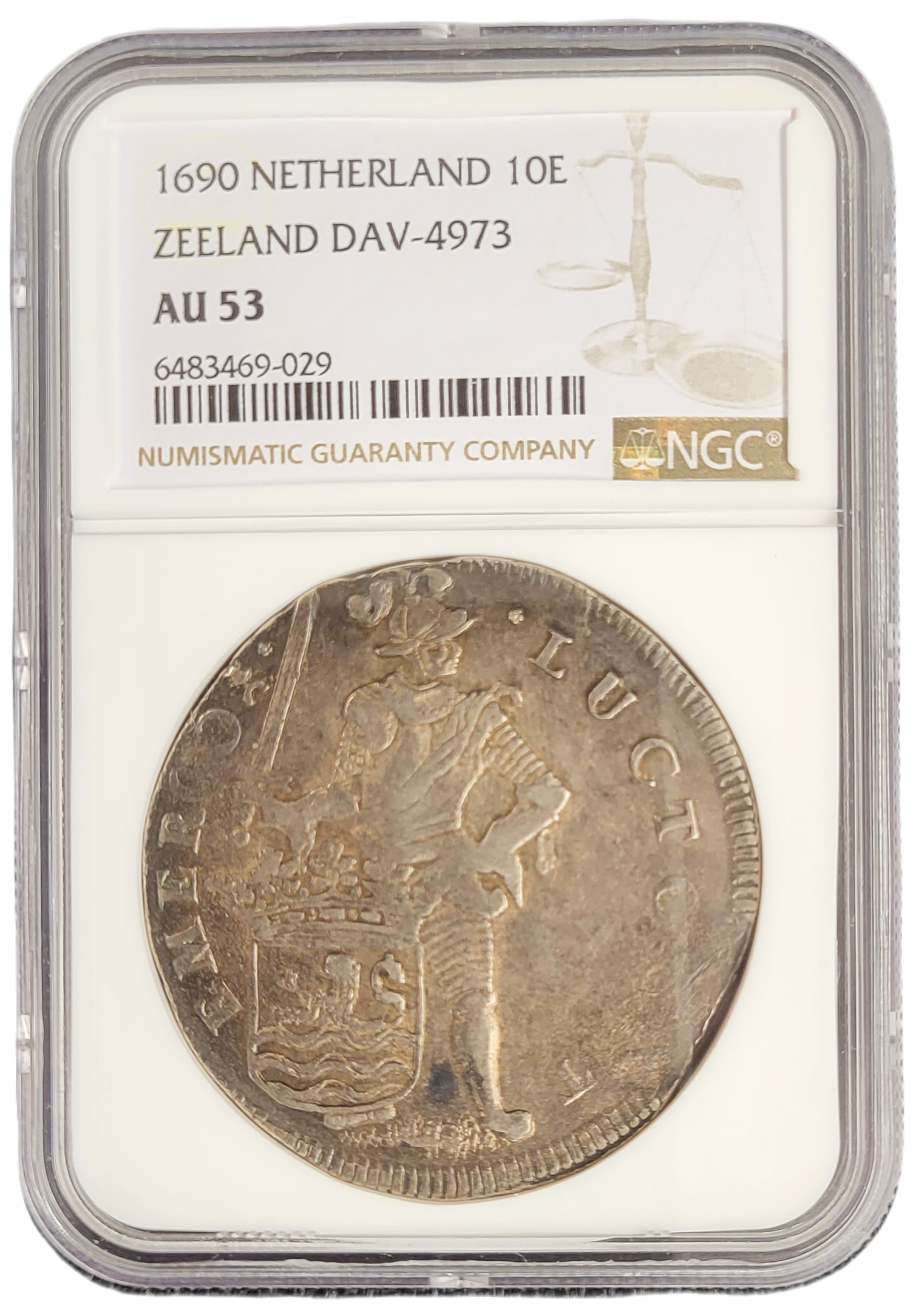 Provincie Zeeland Zilveren Dubbele Daalder of 10 Schelling 1690 NGC-front Provincie Zeeland Zilveren Dubbele Daalder of 10 Schelling 1690 NGC front