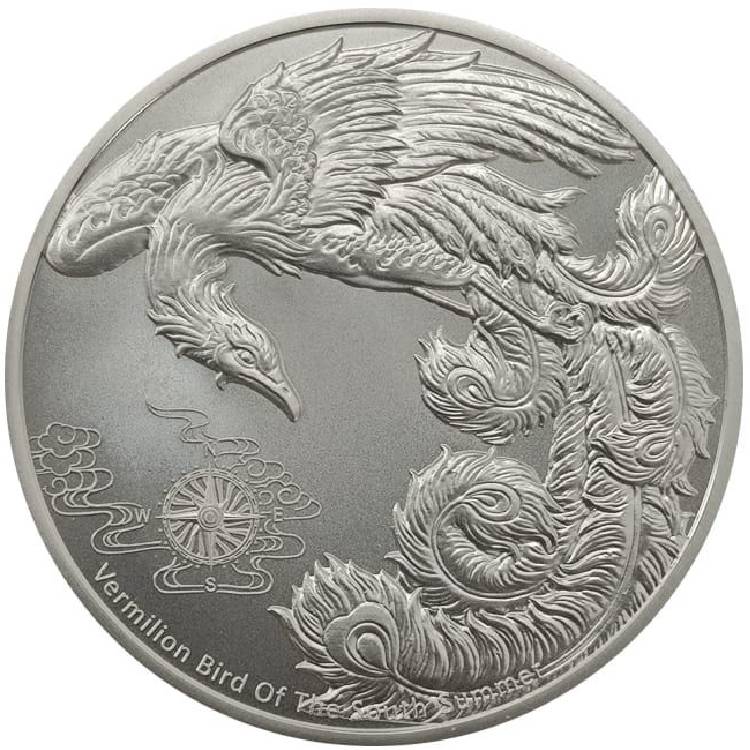 Samoa Four Guardians #2 Vermilion Bird of the South 1 oz 2023-front Samoa Four Guardians 2 Vermilion Bird of the South 1 oz 2023 front