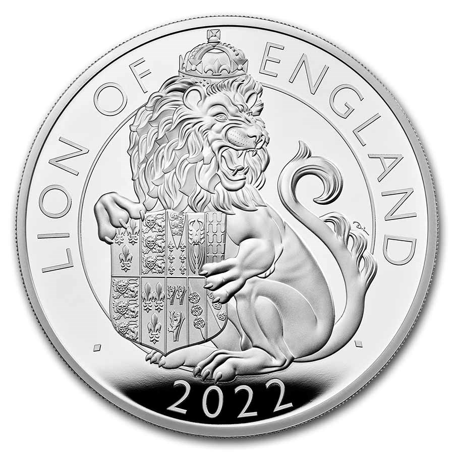 Tudor Beast Lion of England 10 oz 2022 -front lion of england