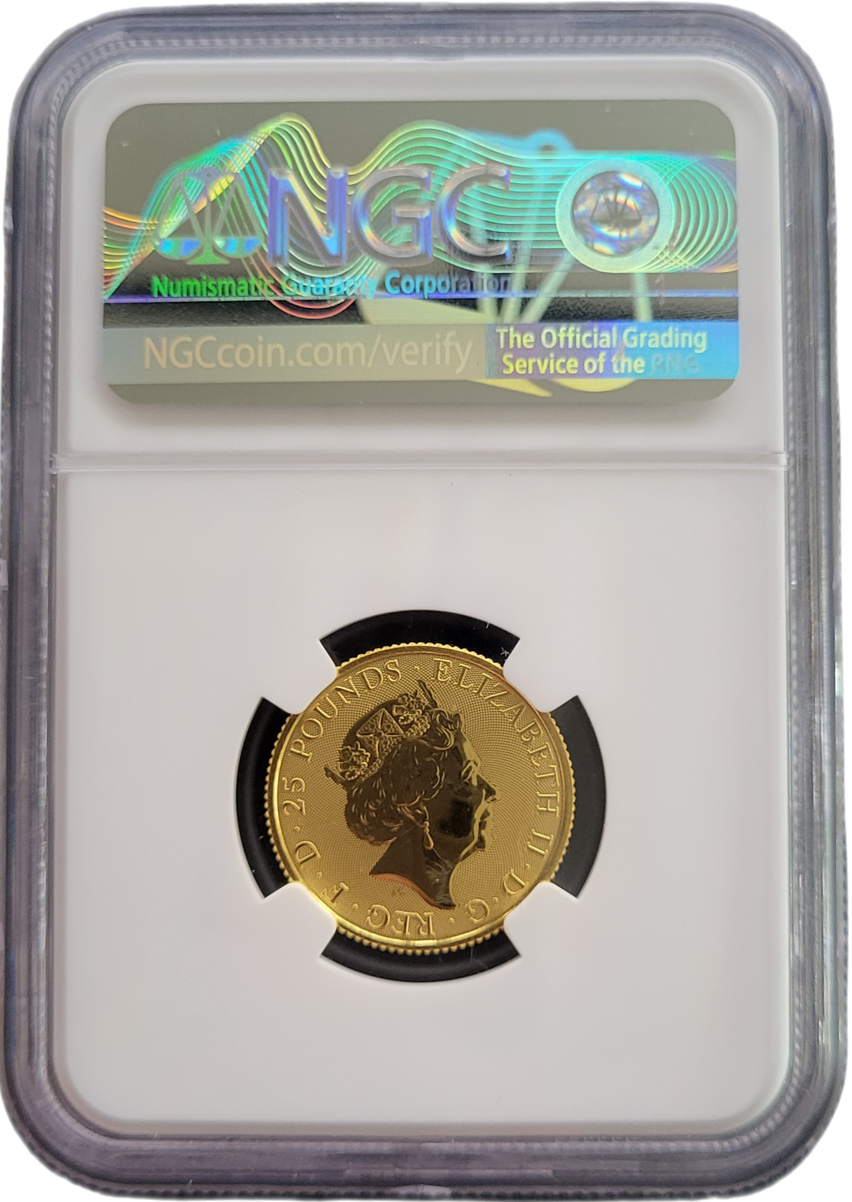 Gouden 1.4 oz 2019 Yale of Beaufort MS69-back Gouden 1.4 oz 2019 Yale of Beaufort MS69 back