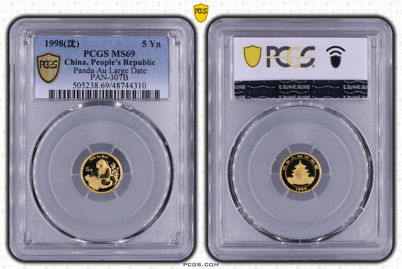 1-20-oz 1998 large date MS69 PCGS pop 26-2 1/20 oz 1998 large date MS69 PCGS