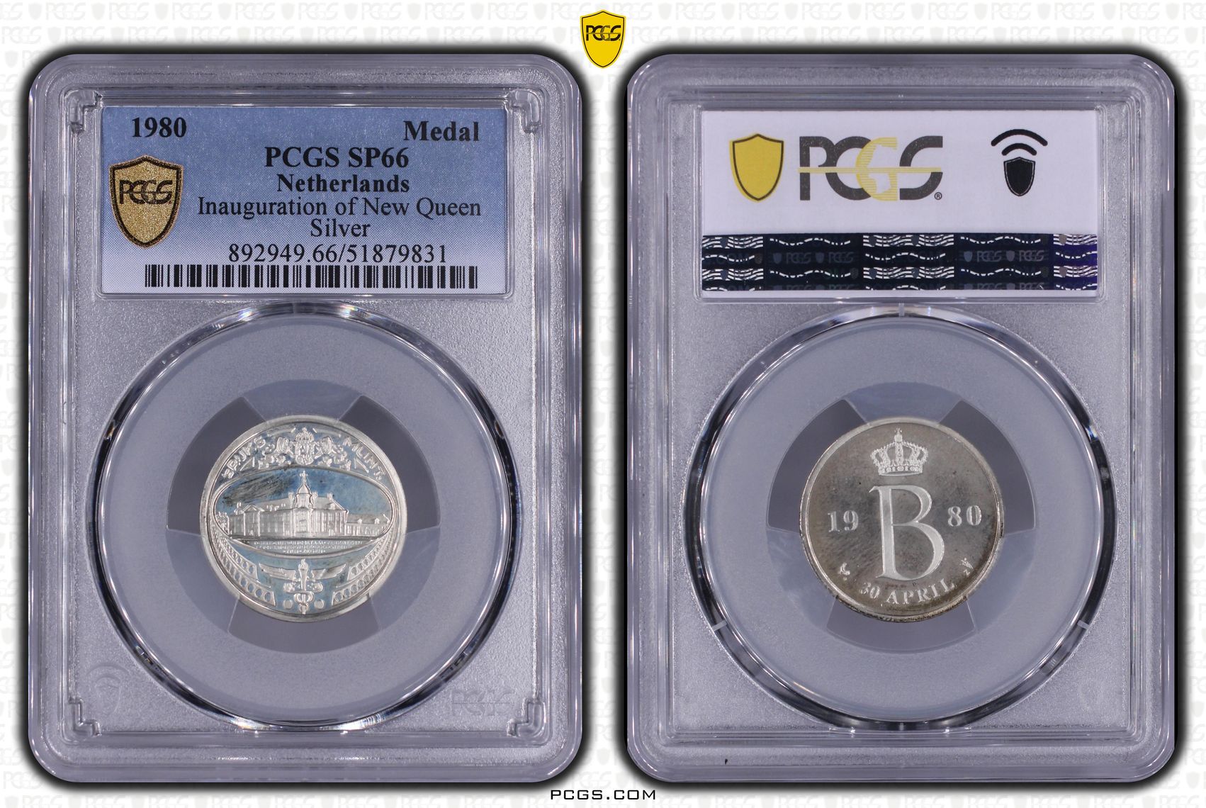 medaille 1980 zilver SP66 medaille 1980 zilver SP66