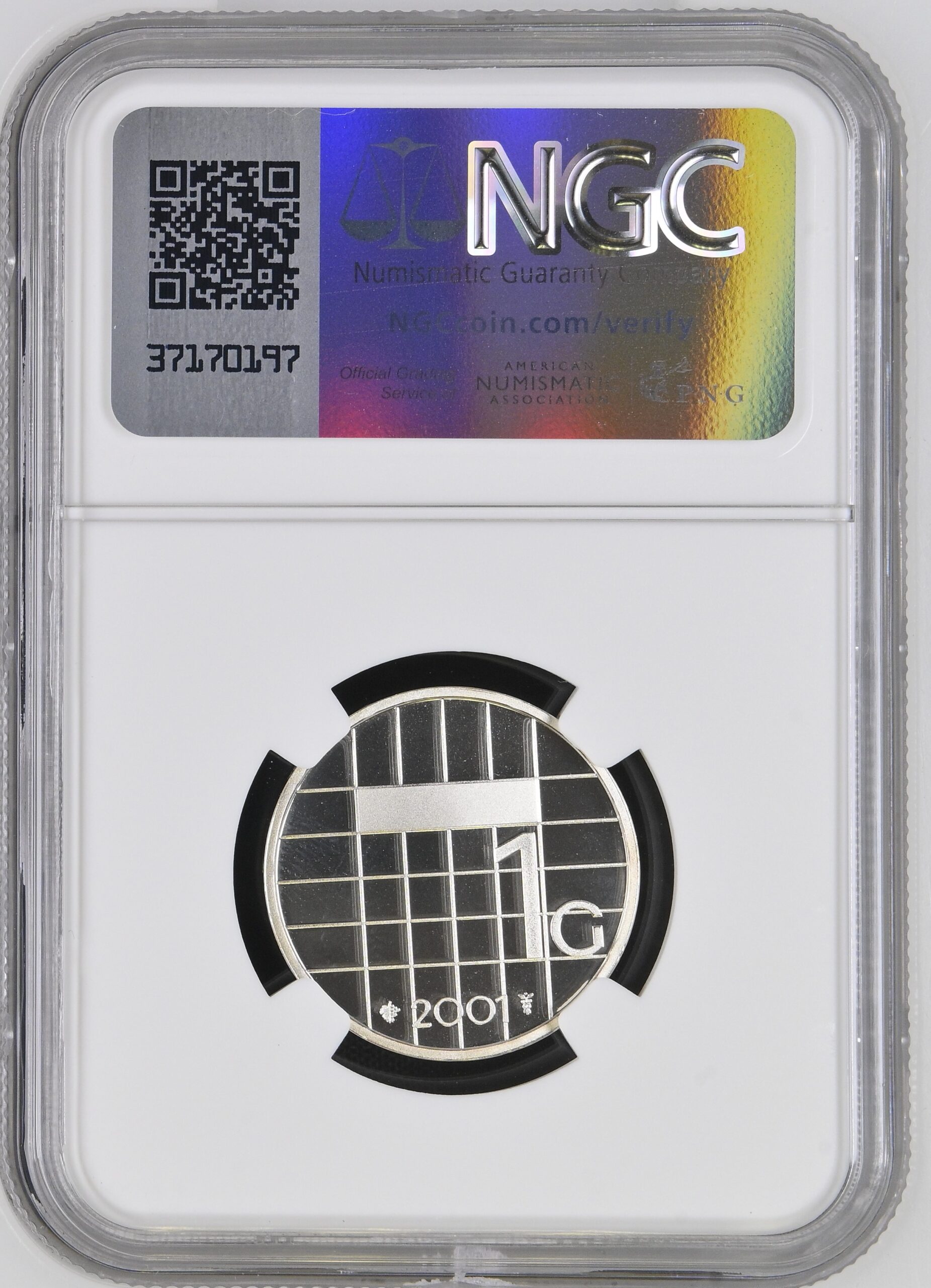 Zilveren 1 gulden 2001 PL69 UCAM NGC.1 Zilveren 1 gulden 2001 PL69 UCAM NGC