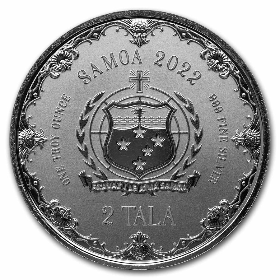 Samoa Mermaid Princess of the Seas 1 oz 2022 back 101munten Samoa Mermaid Princess of the Seas 1 oz 2022