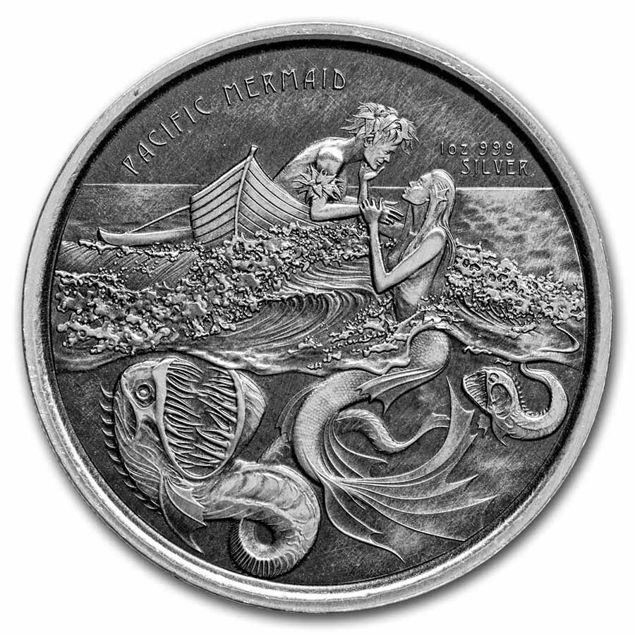 Samoa Pacific Mermaid 1 oz 2021 AF front 101munten Samoa Pacific Mermaid
