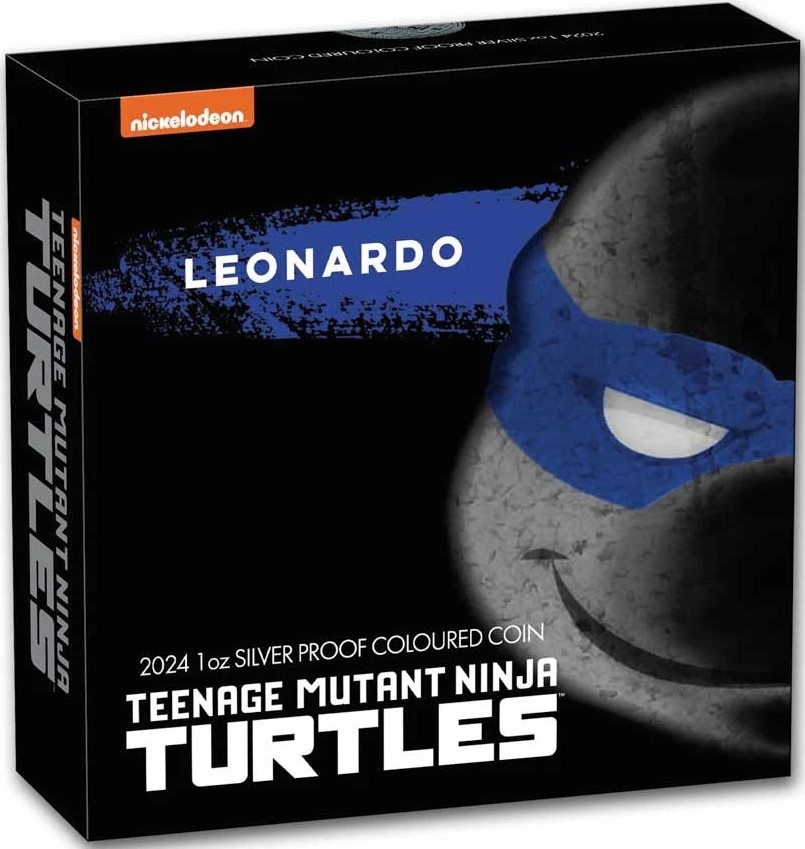 Tuvalu Teenage Mutant Ninja Turtles Leonardo PP 1 oz 2024 box close Tuvalu Teenage Mutant Ninja Turtles Shredder 1 oz 2024