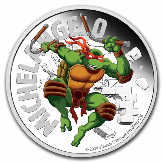 Tuvalu Teenage Mutant Ninja Turtles Michelangelo 1 oz 2024