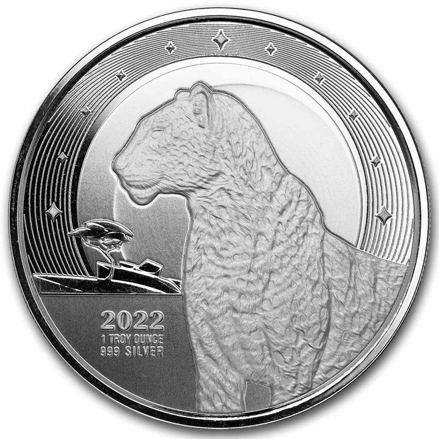 Ghana African Leopard 1 oz 2022 front 101munten Ghana African Leopard